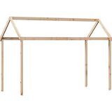  Krevet na kat s ljestvama i krovom 90x200 cm od borovine | shoptok.hr