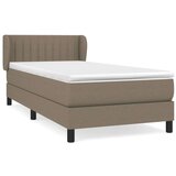  Krevet s oprugama i madracem smeđesivi 90x200 cm od tkanine | shoptok.hr