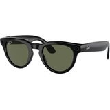 Ray-ban Meta - Headliner (Standard) Smart Bluetooth Audio Glasses - Shiny Black, Polarized G15 Green Cene