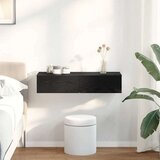 vidaXL Stenska polica s predali črn 80x33x17 cm inženirski les | Shoptok.si