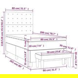  Box spring postelja z vzmetnico svetlo siva 80x200 cm blago, (20898808) | Shoptok.si