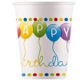 Procos Papirnati kozarčki s pisanimi baloni in napisom Happy Birthday 200 ml, set 8 kosov Cene