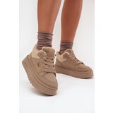 Big Star Women's Platform Sneakers With Sheepskin Cene