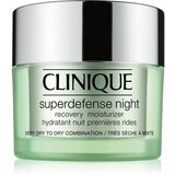 Clinique Superdefense™ Night Recovery Moisturizer nočna vlažilna krema proti prvim znakom staranja kože 50 ml Cene