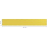 Balkonski zastor žuti 75 x 500 cm HDPE | shoptok.hr