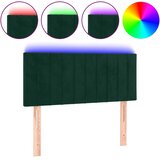  LED uzglavlje tamnozeleno 90x5x78/88 cm baršunasto | shoptok.hr