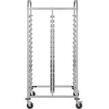 Kolica za pladnjeve s 32 GN posude 75x55x162,5 cm Nehrđajući čelik | shoptok.hr