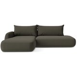 Makamii Smeđa sklopiva kutna garnitura (s lijevim kutom/s ležaljkom) Hale – | shoptok.hr