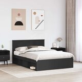  Konstrukcija postelje Črna 140 x 200 cm Masivno borovo les, (5000103569) | Shoptok.si