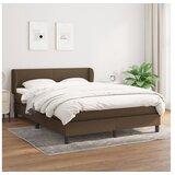 vidaXL Box spring postelja z vzmetnico temno rjav 140x190 cm Cene