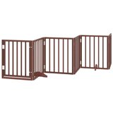  Vrata za pse s vratašcima 6 panela sklopiva 300 cm drvo topole Smeđa 50 x 60 x 2 cm | shoptok.hr