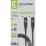 Cellular Line Kabel USB-C na USB-C 5A 3.1 TAB 1m Crni, (57198610) | shoptok.hr