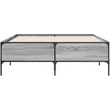  Okvir kreveta boja hrasta 160x200 cm konstruirano drvo i metal | shoptok.hr
