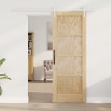 vidaXL klizna vrata s hardverskim setom 73.5x198.5 cm od masivnog borovog drva | shoptok.hr