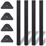 4 noge za stol podesive visine crne 710 mm | shoptok.hr