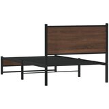  Metalni okvir kreveta bez madraca smeđi hrast 100x190 cm | Eponuda.ba