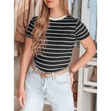 DStreet T-shirt damskie basic w paski LINESS czarny | Shoptok.si