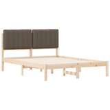  Krevetni okvir s tapiciranim uzglavljem Sivo-smeđa 140 x 200 cm | shoptok.hr