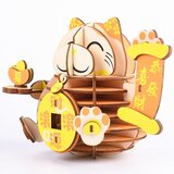  3d drvena slagalica - Srećna maca | ePonuda.com