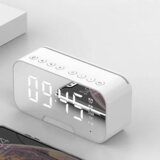 Onasi Digitalna ura z budilko, kozmetičnim ogledalom, Bluetooth zvočnikom in termometrom - bela | Shoptok.si