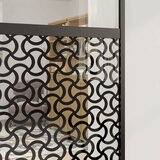 Staklena vrata Rezbarija Crna 76 x 2 x 205 cm Aluminij | shoptok.hr