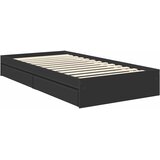  Krevet s od storage Crna 100 x 200 cm Konstruirano drvo | shoptok.hr