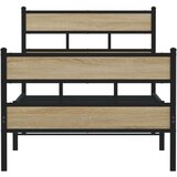 vidaXL Metalni okvir kreveta bez madraca boja hrasta sonome 90x200 cm | shoptok.hr