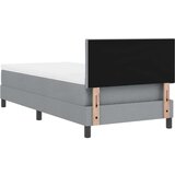  Postelja z vzmetnico z vzmetnico Svetlo siva 100 x 200 cm blago, (5000126811) | Shoptok.si