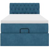 vidaXL Okvir kreveta s madraca tamnoplavi 100x200cm baršunasti | shoptok.hr