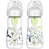 Brown's set plastičnih flašica Wide Neck Dino, 270ml