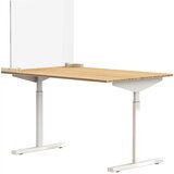 SMIT VISUAL Prozorna predelna stena za pisalne mize/mize, priložena 2 talna spojnika v obliki črke T, VxŠ 590 x 750 mm | Shoptok.si
