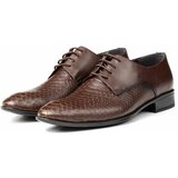 Ducavelli Croco Genuine Leather Men's Classic Shoes, Derby Classic Shoes, Lace-Up Classic Shoes. Cene