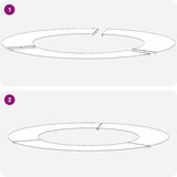  Pogodno za ravni drveni prsten Srebrno Ø50 / 80 cm | shoptok.hr
