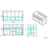 Vipack Bijeli/sivi podignuti dječji krevet s prostorom za odlaganje s podnicom 90x200 cm Bonny – | shoptok.hr