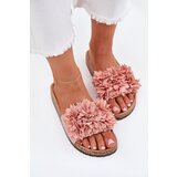 Boto Women's Cork Sole Slippers With Flowers Pink Ferenza | shoptok.hr