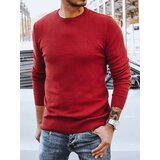 DStreet Sweter męski klasyczny bordowy