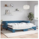 vidaXL Izvlečna dnevna postelja z vzmetnicami modra 100x200 | Shoptok.si