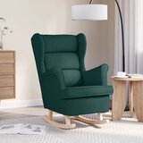 vidaXL Stolica za ljuljanje 74x90x102 cm od tkanine tamnozelena | Eponuda.com