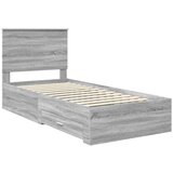  Okvir za krevet Siva Sonoma 90 x 190 cm Konstruirano drvo | shoptok.hr