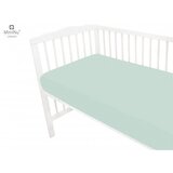MimiNu Pamučna plahta s elastičnom trakom 120x60 cm - Mint | shoptok.hr