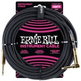 Ernie Ball kabel P06081 - 10FT(3m) BRAIDED 6,3mm - 6,3mm L instrument - BLK boja | Eponuda.ba