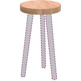 vidaXL Nepremična površina Svetlo rjava Ø 30 x 4 cm Trda hrastovina | Shoptok.si