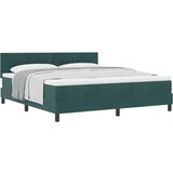 Box Spring Krevet s Madracem Tamno Zelena Super King Baršun | shoptok.hr