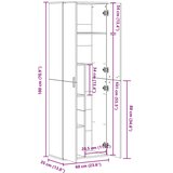  Visoka komoda bijela 60 x 35 x 180 cm od konstruiranog drva | shoptok.hr