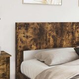  Krevetna konstrukcija s pohranom i uzglavljem Dimljeni hrast Smeđa 180 x 200 cm | shoptok.hr