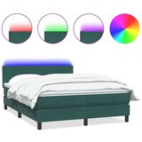 Box spring postelja z vzmetnico temno zelena 160x220 cm žamet, (22011438) | Shoptok.si