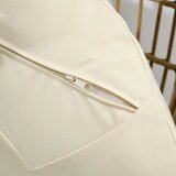  Pletena stolica u izgledu ratana mekani jastuci za sjedenje aluminijski okvir kaki + bež 105 x 90 x 148 cm | shoptok.hr