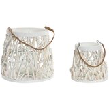  Svijećnjak Home ESPRIT Bijela Drvo Kristal 35 x 35 x 32 cm (2 kom.) Cijene