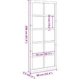 vidaXL Hlevska vrata Bela 90 x 210 cm Trdna borovina Cene