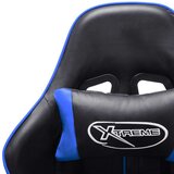 vidaXL Gaming stol črno in modro umetno usnje | Shoptok.si